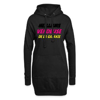 MEILLEURE VENDEUSE DE LA GALAXIE - Sweat-shirt à capuche long Femme - noir - Devant