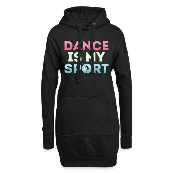 La danse est mon sport Ballerine - Sweat-shirt à capuche long Femme - noir - Devant