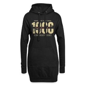vintage 1966 / cadeau 1966 / perfection 1966 - Sweat-shirt à capuche long Femme - noir - Devant