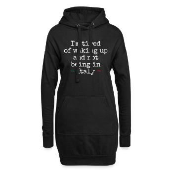 Italie Italia – pour les amoureux de l’Italie - Sweat-shirt à capuche long Femme - noir - Devant