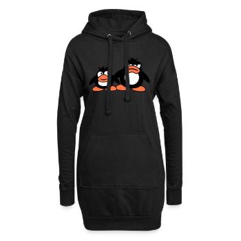 Penguin Two Friends 2 Team Big Brother Angry - Hoodie Dress - black - Front