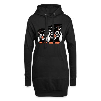 2 Équipe d’étudiants du Owls Graduation College Abitur - Sweat-shirt à capuche long Femme - noir - Devant