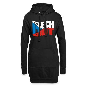 chech - Sweat-shirt à capuche long Femme - noir - Devant