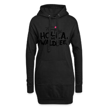 Holla die Waldfee - Hoodie-Kleid - Schwarz - Vorne