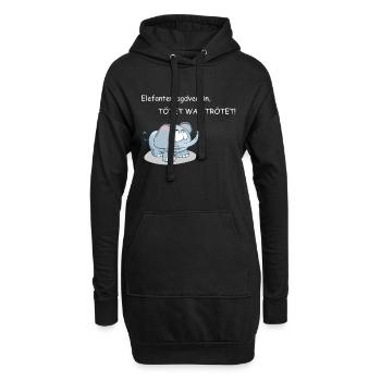Elephant Hunt Club Tue quoi que ce soit, blanc - Sweat-shirt à capuche long Femme - noir - Devant