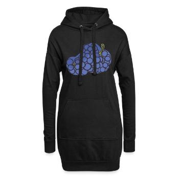 Idée de cadeau de végétarien végétarien - Sweat-shirt à capuche long Femme - noir - Devant