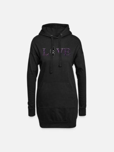 Korsika - Hoodie-Kleid - Schwarz