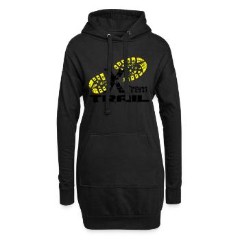 course a pied extreme - Sweat-shirt à capuche long Femme - noir - Devant