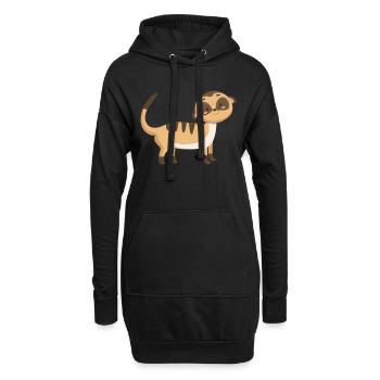 Shartier femelle terrienne - Sweat-shirt à capuche long Femme - noir - Devant