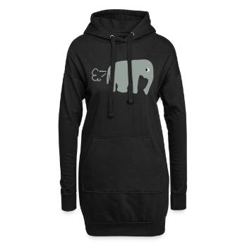 elephant_fart - Sweat-shirt à capuche long Femme - noir - Devant