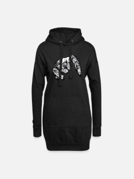 Springspinne - Hoodie-Kleid - Schwarz