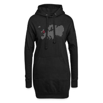 Angleterre - Sweat-shirt à capuche long Femme - noir - Devant