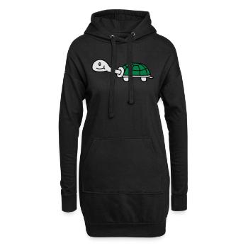 Cute Turtle - Sweat-shirt à capuche long Femme - noir - Devant