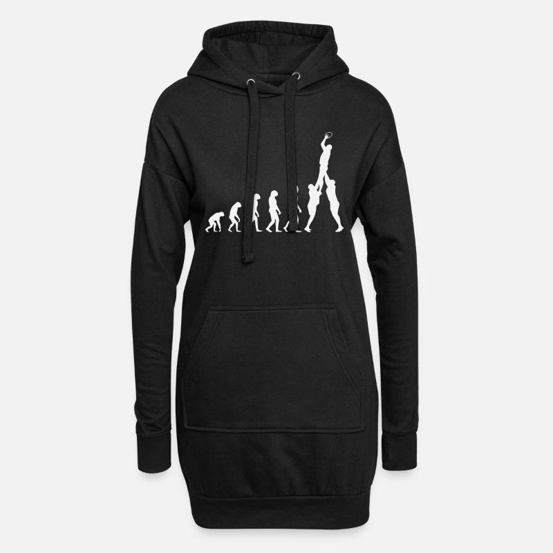 Rugby - Hoodie-Kleid - Schwarz