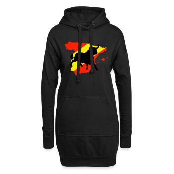 Spanien / Stier / Bull / Spain - Hoodie-Kleid - Schwarz - Vorne