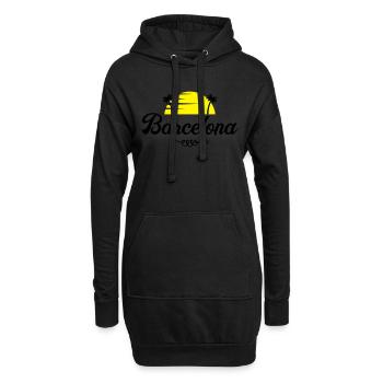barcelona sunset - Hoodie-Kleid - Schwarz - Vorne