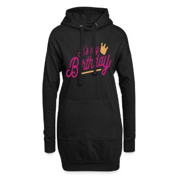 Mon anniversaire - Sweat-shirt à capuche long Femme - noir - Devant
