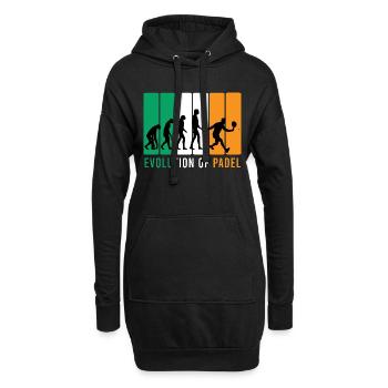 Evolucion Padel Design für alle paddle - Hoodie-Kleid - Schwarz - Vorne