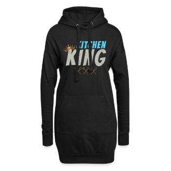 Kitchen King pour les chefs vintage et les cuisiniers amateurs - Sweat-shirt à capuche long Femme - noir - Devant
