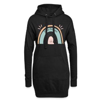 Große Schwester - Hoodie-Kleid - Schwarz - Vorne