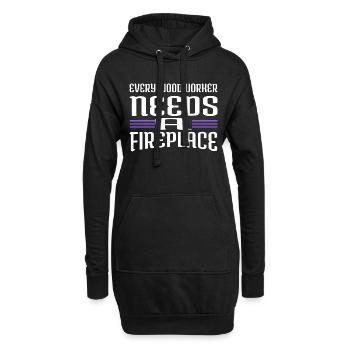 forester best hearbeat fun axes - Hoodie-Kleid - Schwarz - Vorne