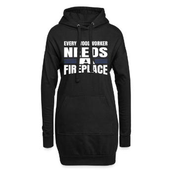 carpentry logging construction carpenter - Hoodie-Kleid - Schwarz - Vorne