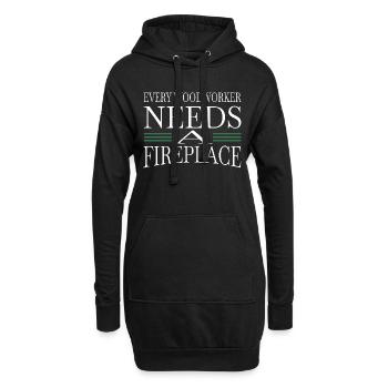 chainsaw grab the carpenters fun bday - Hoodie-Kleid - Schwarz - Vorne