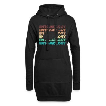 Entomology Entomologist Insects Bugs Silhouette - Hoodie-Kleid - Schwarz - Vorne