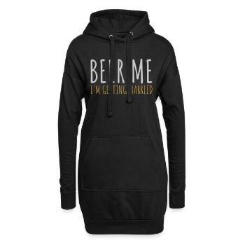 Beer Me Me marier - Sweat-shirt à capuche long Femme - noir - Devant