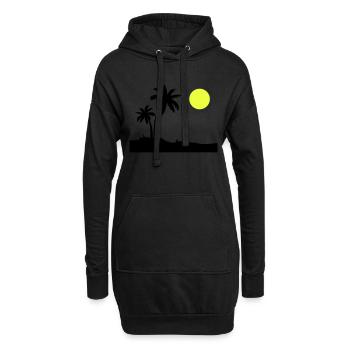 Île Palm - Sweat-shirt à capuche long Femme - noir - Devant