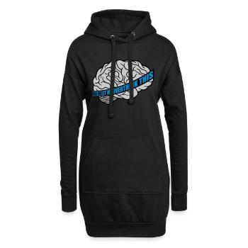 Permettez-moi d’exagérer - Sweat-shirt à capuche long Femme - noir - Devant