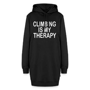climbing - Hoodie-Kleid - Schwarz - Vorne