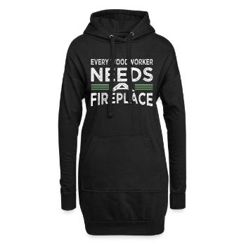 forestry aaron carpenter tshirts cool logging bday - Hoodie-Kleid - Schwarz - Vorne