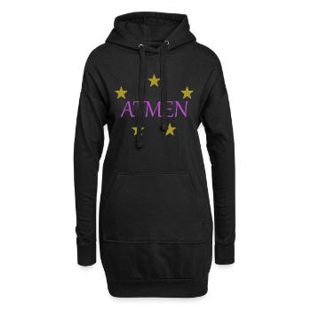 Atmen - Hoodie-Kleid - Schwarz - Vorne