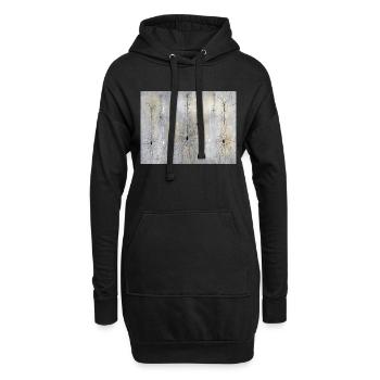 Neuronales Netzwerk - Hoodie-Kleid - Schwarz - Vorne