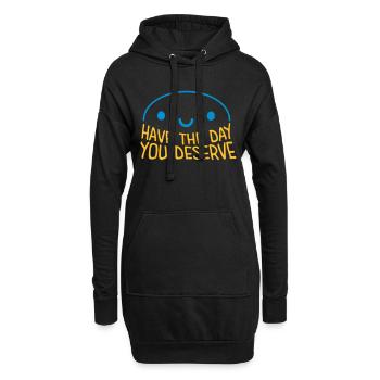 le jour que vous méritez - Sweat-shirt à capuche long Femme - noir - Devant