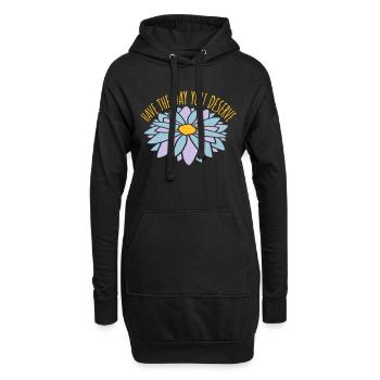 le jour que vous méritez - Sweat-shirt à capuche long Femme - noir - Devant