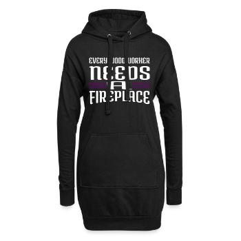 bday charpentier drôle citation cadeau dictons drôles - Sweat-shirt à capuche long Femme - noir - Devant