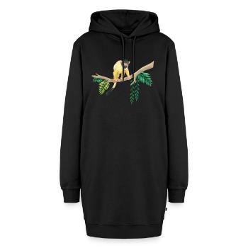kleines Äffchen - Hoodie-Kleid - Schwarz - Vorne