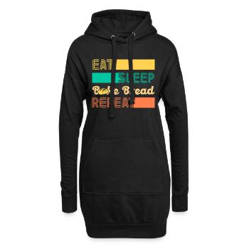 Boulangerie Boulangerie Boulangerie Levain - Sweat-shirt à capuche long Femme - noir - Devant