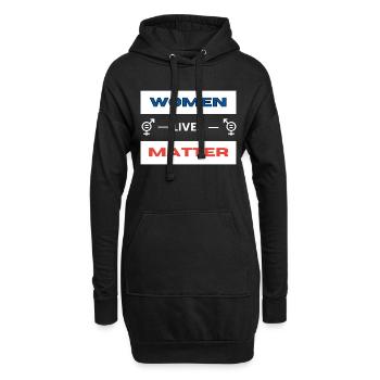 Frauen leben zählen (1) - Hoodie-Kleid - Schwarz - Vorne