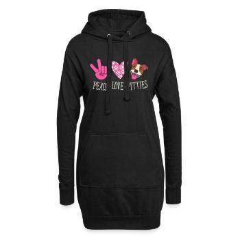 Peace Dear Pitbulls - Maître propriétaire de chien - Sweat-shirt à capuche long Femme - noir - Devant
