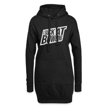 Je suis nul au bowling - Sweat-shirt à capuche long Femme - noir - Devant