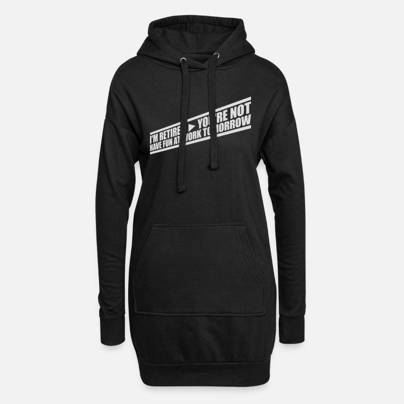have fun at work - Hoodie Dress - black