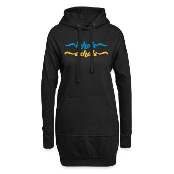 inhale exhale yoga Zitat - Hoodie-Kleid - Schwarz - Vorne