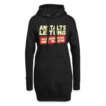 Anstaltsleitung - Hoodie-Kleid - Schwarz - Vorne