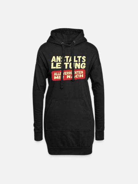 Anstaltsleitung - Hoodie-Kleid - Schwarz