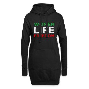 Liberté de vie de femme - Iran - Mahsa Amini - Sweat-shirt à capuche long Femme - noir - Devant