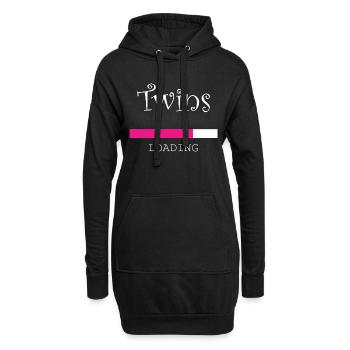 Grossesse Baby shower Babyshower Boy Girl - Sweat-shirt à capuche long Femme - noir - Devant