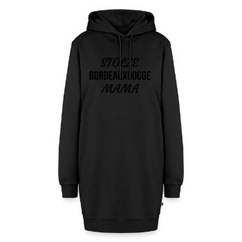 Hund Dog - Hoodie-Kleid - Schwarz - Vorne - AI Model Female 172 light (172cm)